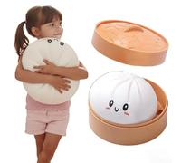 25cm Dumpling Stress Balls Fidget Sensory Toy,large size Squeeze Dough Ball Stress Relief Hand Toy,Anxiety Relief Squeeze Toy for Decompression and Sensory Play,Without food steamer