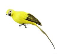 25cm Feathered Artificial Parrot for Unique Displays at Home and Garden, Perfect for Crafting (yellow)
