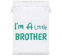 25cm 'I'm A Little Brother' Satin Drawstring Bag/Pouch (SB00117732)