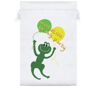 25cm 'Invitation To My Party ' Satin Drawstring Bag/Pouch (SB00115988)