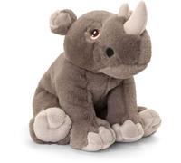 Keel Toys Keeleco Rhino 25cm- Plush Toy 100% Recycled - Environmentally Friendly Toy for Children - Soft Toys for kids