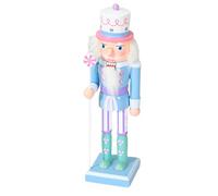 25CM Lake Blue Nutcracker Christmas Decorations,Wooden Christmas Nutcracker Soldier Large Christmas Nutcracker Soldier Traditional Nutcracker Soldier Puppet Nutcracker Toy for Xmas Nutcracker Gift