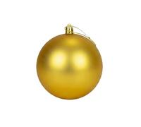 25cm Large Deep Gold Bauble PVC Shatterproof Matt Finish Christmas Balls Ornament - Festive Xmas Tree Hanging Decorations, Round Ornament for Holiday Home Decor