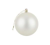 25cm Large White Bauble PVC Shatterproof Matt Finish Christmas Balls Ornament - Festive Xmas Tree Hanging Decorations, Round Ornament for Holiday Home Decor