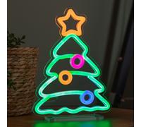 25cm Light up Christmas Tree Table Top Neon Sign