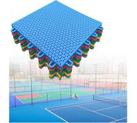 25CM Modular Interlocking Floor Tiles, Outdoor Basketball Court Badminton Court Weatherproof DIY Sport Court Tiles(Blue)