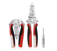 25CM Multifunctional Stripping Pliers with Built-in Voltage Tester & Screwdriver, Folding Design, Stainless Steel Wire Cutters for Electricians, DIYers - Ergonomic Grip, 3-in-1 Electrical Tool