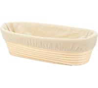 25cm Oval Banneton Brotform Bread Proofing Basket & Liner for Artisan Bakers