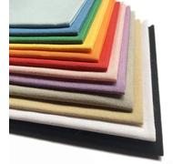 25cm Plain Cotton Fabrics Pack 12/18 Pieces Designed for Dolls' Clothes and Various Crafting Applications (18 color (12 color (25X25cm))