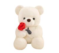 25cm Rose Teddy Bear, Teddy Bear for Girlfriend, Cute Teddys Bears with Rose, for Girlfriend, Birthday Gifts for Girlfriend, Valentine’s Day, Anniversary, Christmas