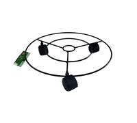 25cm Round Plant Pot Caddy Black Pot Mover With Castor Wheels 10 Inch
