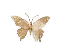 25Cm Sparkling Butterfly Christmas Tree Ornament Handmade Meshes Elegant Holiday Homes Party Decorations Mesh Butterfly Decoration
