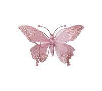 25Cm Sparkling Butterfly Christmas Tree Ornament Handmade Meshes Elegant Holiday Homes Party Decorations Mesh Butterfly Decoration