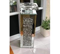 25cm Tall Pillar Diamante Mirrored Crystal Candle Holder Tea Light Holder- an Elegant Addition to Your Home- Best Gift