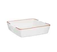 25cm White Square Terracotta Baking Dish White