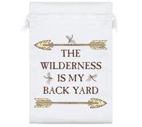 25cm 'Wilderness Is My Backyard' Satin Drawstring Bag/Pouch (SB00116416)