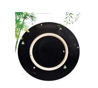 25cm Wooden Turntable Solid Wood Rotating Serving Tray for Dining Table Black 10 inch Small Round Plate Perfect for Home and Kitchen Use