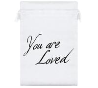 25cm 'You are Loved' Satin Drawstring Bag/Pouch (SB00115548)