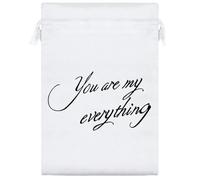 25cm 'You Are My Everything' Satin Drawstring Bag/Pouch (SB00115772)