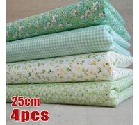 25cm50cm DIY Square Craft Sewing Cotton Cloth with 4Pcs and 25Cm50Cm Size 4pcs Crafted from Fabric and Cotton Providing a Comfortable Touch Feel (25cm*25cm)