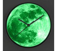 25cmx25cm Glow in Dark Moon Wall Clock Modern Home Decoration Decal Bedroom Decor Stylish Living Room Design Office Accessories Clocks Gift Ideas