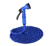 25FT-200FT Expandable Hose 7 Water Spraying Functions Gun Durable Materials Home Garden Watering Tools(Blue,30M or 100FT)
