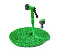 25FT-200FT Expandable Hose 7 Water Spraying Functions Gun Durable Materials Home Garden Watering Tools(Green,30M or 100FT)