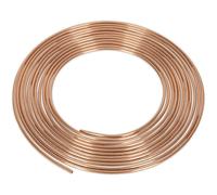 25ft Brake Pipe Copper Tubing - 22 Gauge - 3/16 Inch Pipes - 215bar Max Pressure