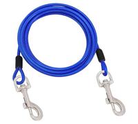 25ft Dog Tie Out, Dog Leash Heavy Duty Tie Out for Large Dogs Up to 125lbs Pull Force, Dogs Runner for Yard Outdoor and Camping, Heavy, Blue yzG898 (Sky Blue, 32x26cm)