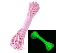 25FT Luminous Parachute Cord 9 Strand Survival Rope Glow in Dark for Camping Hiking Load Tie Down High Strength Durable Outdoor Gear