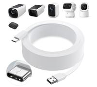 25ft Power Cable for eufy SoloCam S220/S340, C210, Power Extension Cable for eufyCam 3/S330, 3C/S300, Weatherproof Flat Charging Cord for eufy Indoor Cam S350/C220/C210, Indoor Outdoor Use