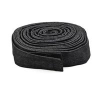 25FT Protective Cable Sleeve for Welding Torch, Hydraulic Hose & Wiring Harness - Flame-Retardant Cotton Cover, 7.5m x 4cm, Black