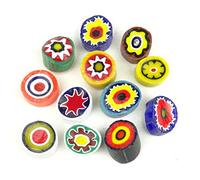 25g Mixed Large Millefiori 11 to 15mm. Approx 11 Pieces