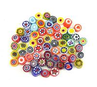 25g Mixed Medium Millefiori 7 to 8mm. Approx 65 Pieces