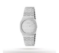 Gucci Womens Silver Ya163501 25h Stainless-steel Quartz Watch 30mm