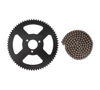 25H Chain 144 Links Sprocket Steel Alloy Replacement Kit Universal Fit For Electric Tricycle Mini Moto Pocket Bike ATV Quad Durable High Performance Drive Chain Set Easy Install