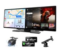 25HOURS 11 Inch Wireless Carplay Screen with Net-Flix YouTube Apps and Backup Camera, Upgraded In-Cell HD Touch Screen with CarPlay & Android Auto, WiFi, GPS Navigation Voice Assistant for All