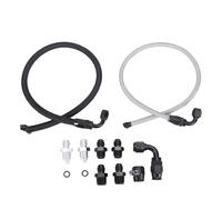 25Inch 6AN Power Steering Pump Hose Kit Replacement for C10 LS Swap Connects Type 2 Pressure Proof Stainless Steel Woven