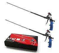 25inch Detachable Spray Foam Gun 2 Pack - PTFE Non Stick Coated Basket,Pro Foam Dispensing Gun,Pu Foaming Applicator for Caulking and Insulation(Blue)