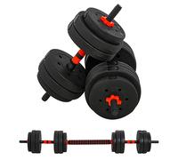 25kg Adjustable Dumbbell Barbell Set Home Gym Weights Fitness Strength Training
