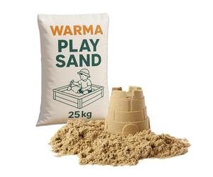25kg Bags Warma Premium Grade Play Sand - Non Toxic - Natural & Triple Washed - Suitable For Childrens Kids Indoor & Outdoor Sensory Play Areas Sandpits - 1 x 25kg Bag