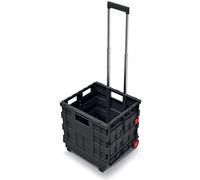 25kg Cart Basket Wheels Folding Boot Crate Multipurpose Shopping Garden Handle