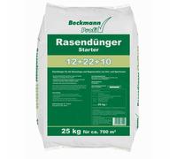 25kg Lawn Fertilizer Starter 12+22+10 Beckmann for approx. 700m²