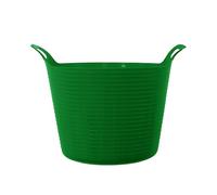 25L 25 Litre Small Eco-Friendly Recycled Flexi Tub - Dark Green - Multi Purpose Robust Flexible Storage Container Bucket, Single Bucket.