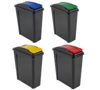 VFM Recycling Bin With Lid 25 Litre Green