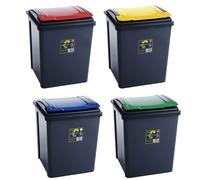 MELICONI Plastic Waste Paper Bin, 50 x 40 cm, red, 1