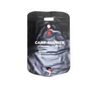 25L Camp Shower Bag Solar Heated Portable Folding Outdoor Bath Bag Travel Hiking Climbing PVC Water Bag Black