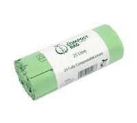 25L Compost Bag Compostable Kerbside Caddy Liners - 1 Roll
