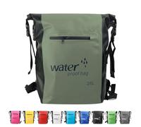 25L Dry Bag,Sage Green Waterproof Bag Backpack with Adjustable Shoulder Strap,Large Capacity Swimming Bags 2L/5L/10L/15L/20L/25L/30L Dry Sack for Paddle Boarding,Wet Bags for Travel,Outdoor Camping