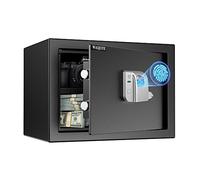25L Fingerprint Security Cabinet Safe Box WASJOYE Electronic Personal Home Safe with Biometric Safety Fingerprint Key Lock for Office Hotel Jewelry Gun Safe Storage (25x35x25 cm)